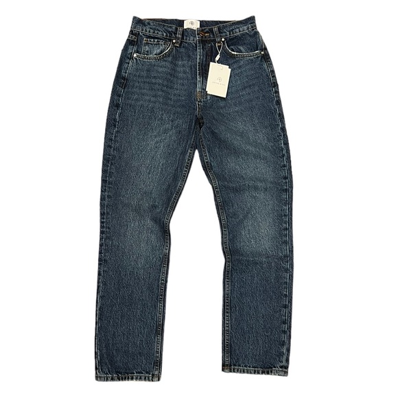 Anine Bing Denim - Anine Bing Womans Mid Indigo Straight Jeans